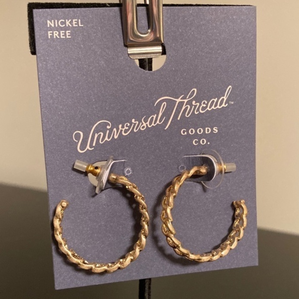 Universal Thread Twisted Gold Earrings